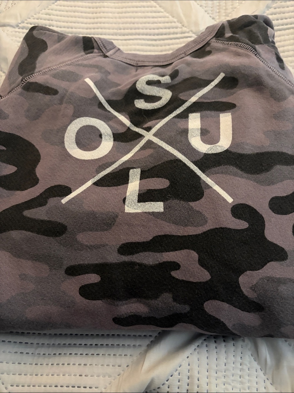 soulcycle Gray and Black Camo Crewneck - Picture 3 of 3